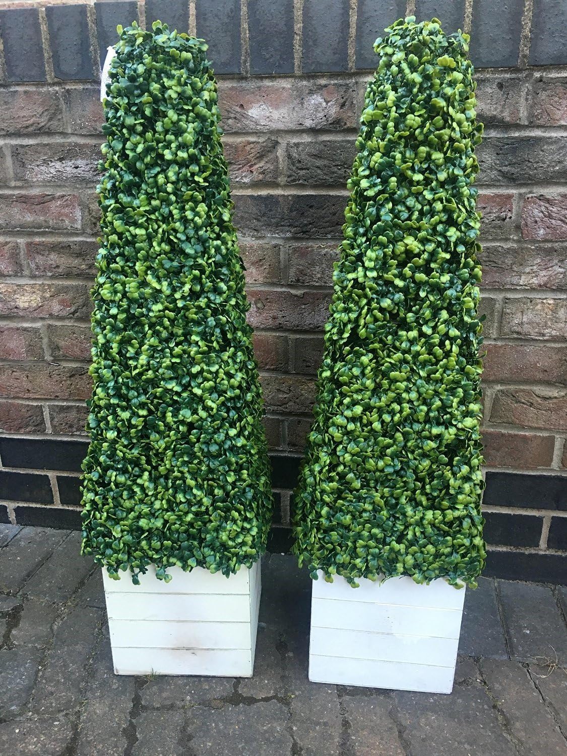 2 x Artificial Trees 3ft Pyramid Cones - Indoor artificial trees - Realistic Topiary trees