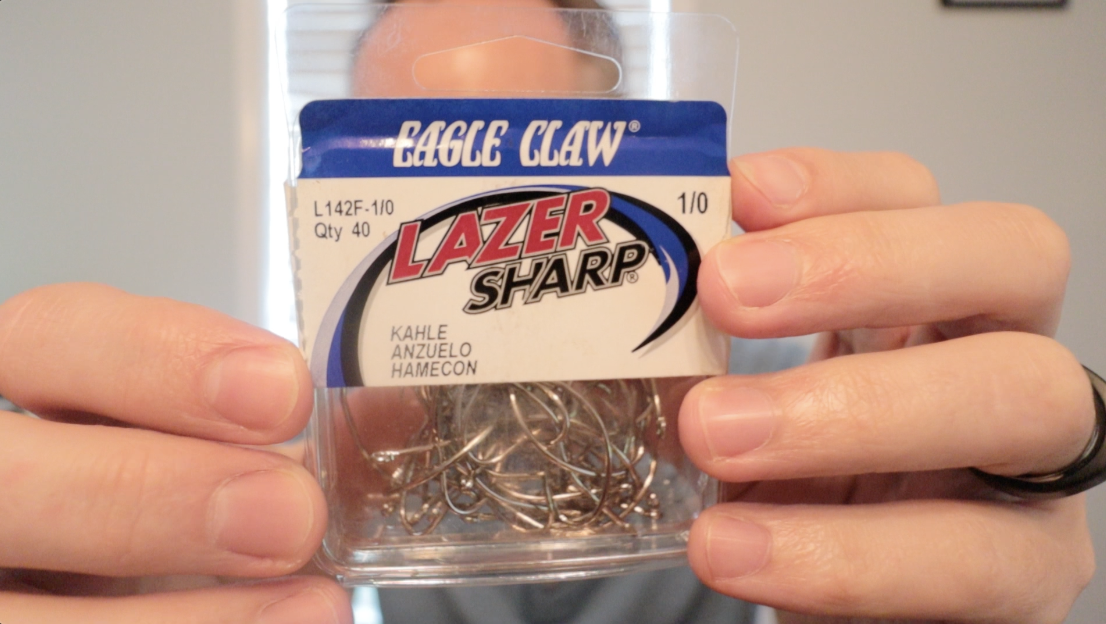 Eagle Claw Laser Sharp Kahle Offset Fishing Hooks 1/0