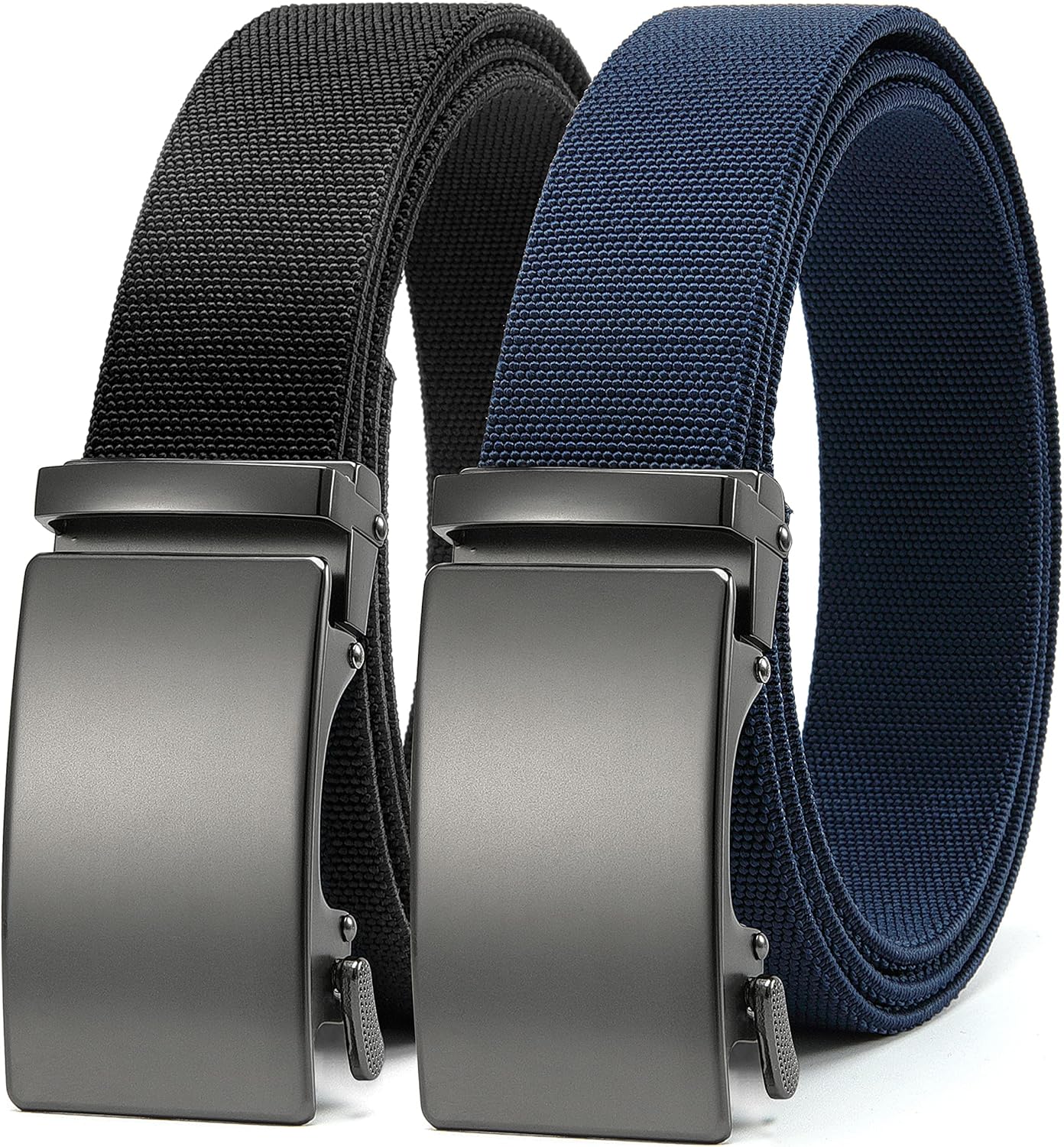 CHAOREN Elastic Stretch Golf Belt, 2 Pack Nylon Ratchet Belt Mens Belts Casual, Adjustable Trim to Fit : Sports & Outdoors