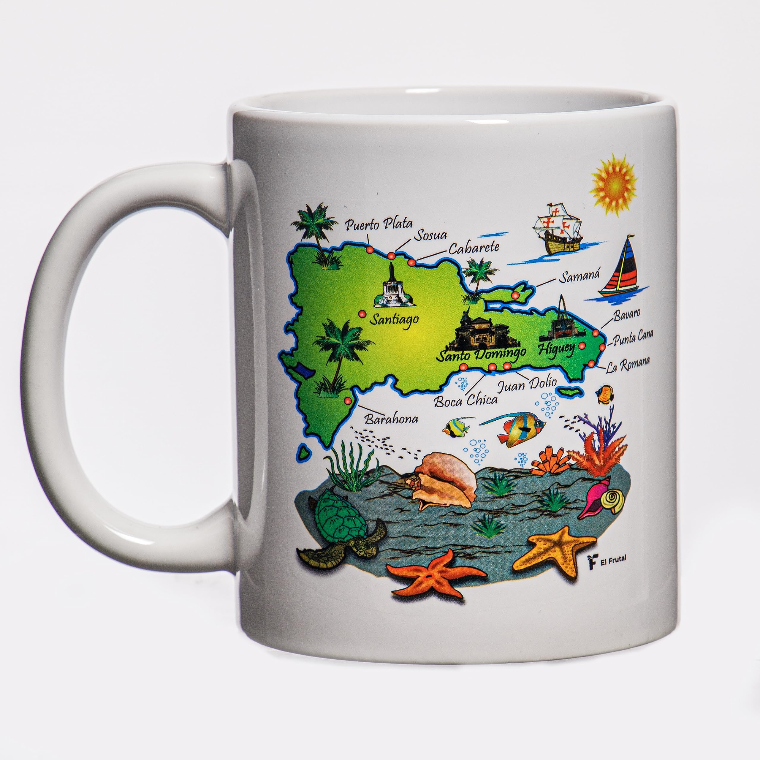Dominican Republic Flag Coffee & Chocolate Ceramic Mug