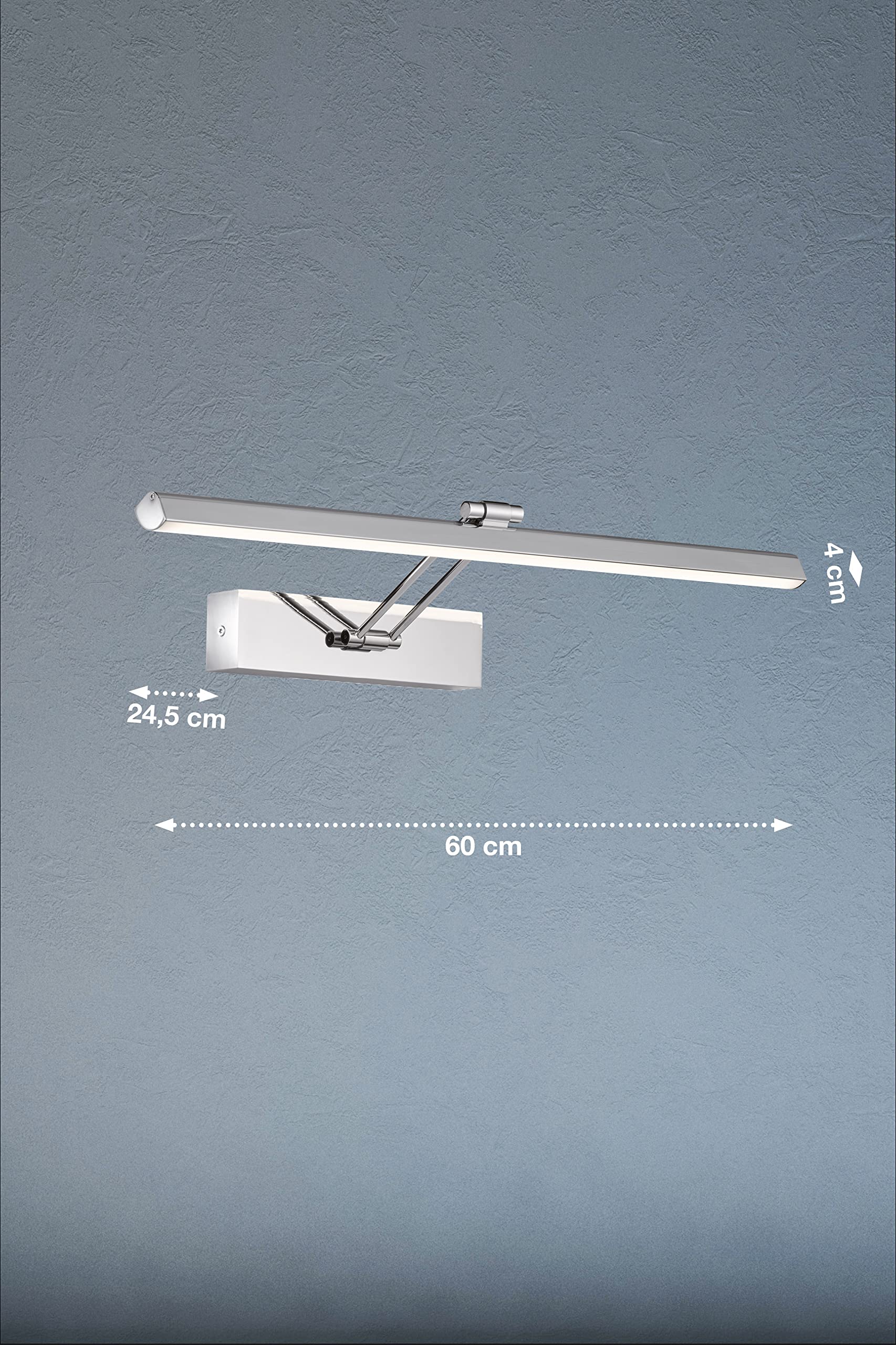 Fischer & Honsel 30127 Luce Bagno Lampada 9W Bianco Caldo Cromato