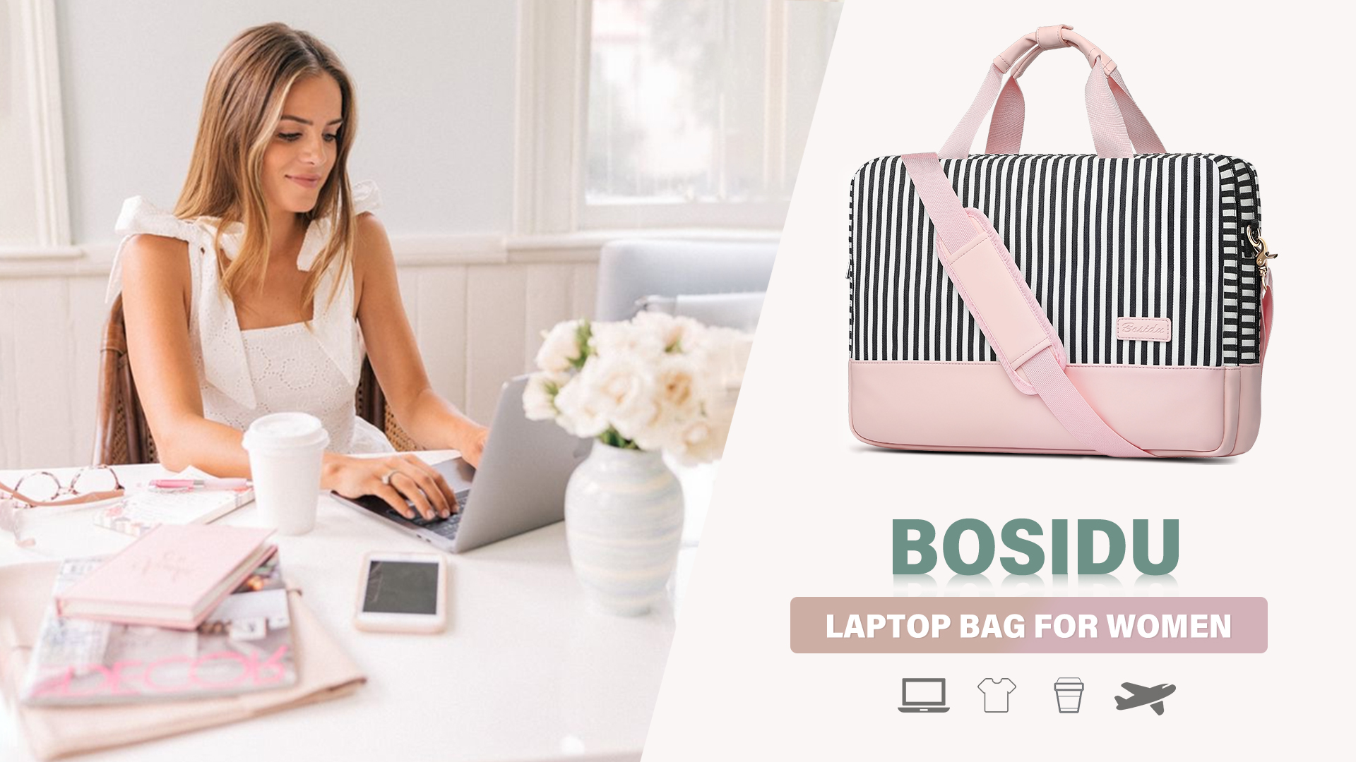 Bolso para laptop mujer 15.6 pulgadas resistente al agua miniatura 7
