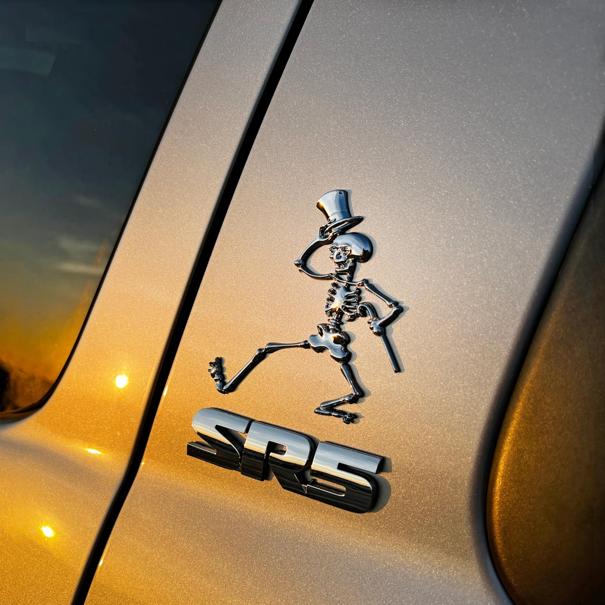 Grateful Dead The Grateful Car Badge Emblem - Chrome Plated ABS Plastic Decal For Cars, Laptops & More Grateful Dead Stickers
