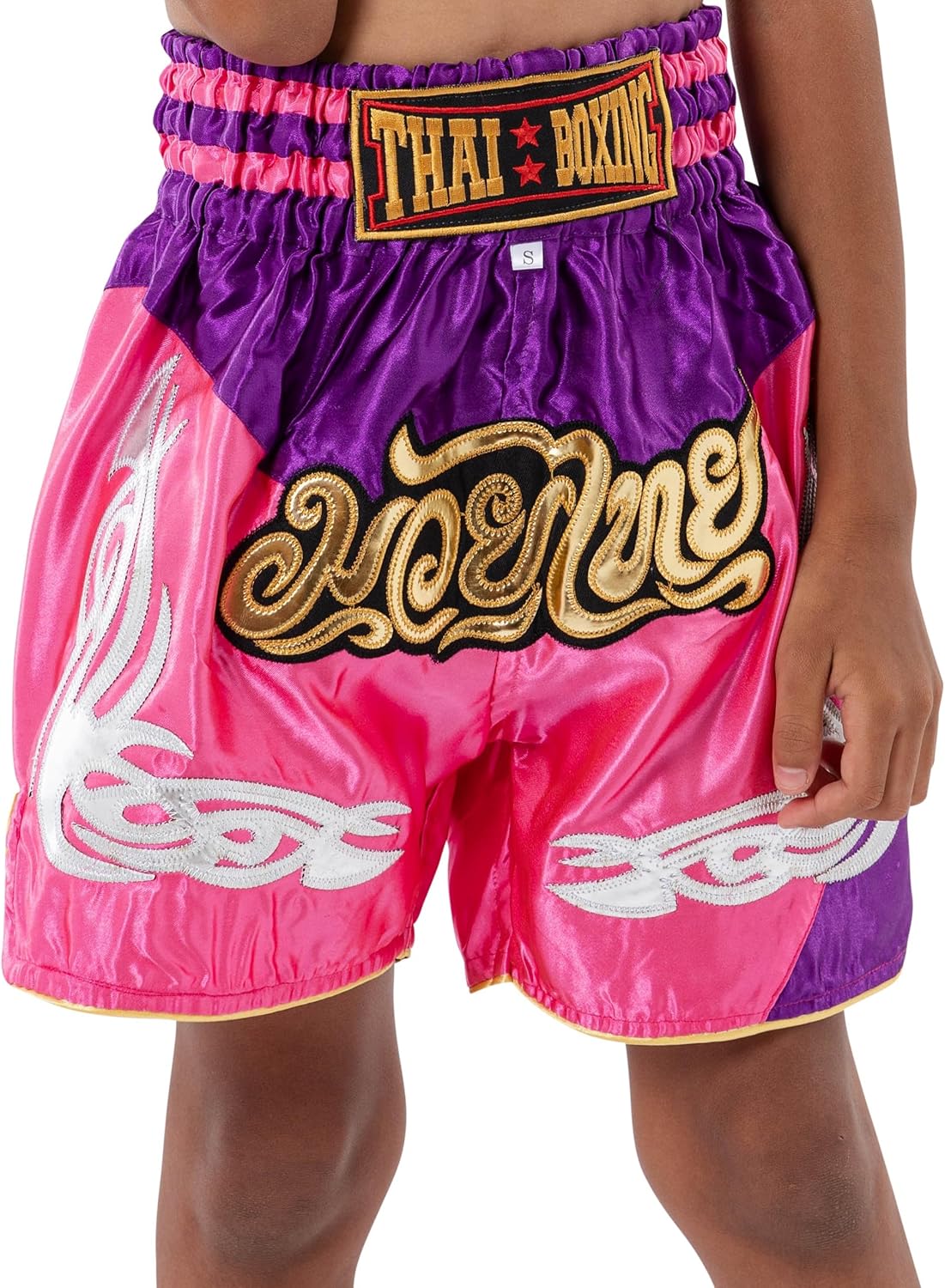 Muay Thai Shorts for Kids (2 Years - 12 Years) Girls Boys Boxing Trunks for Kickboxing MMA Youth Martial Arts
