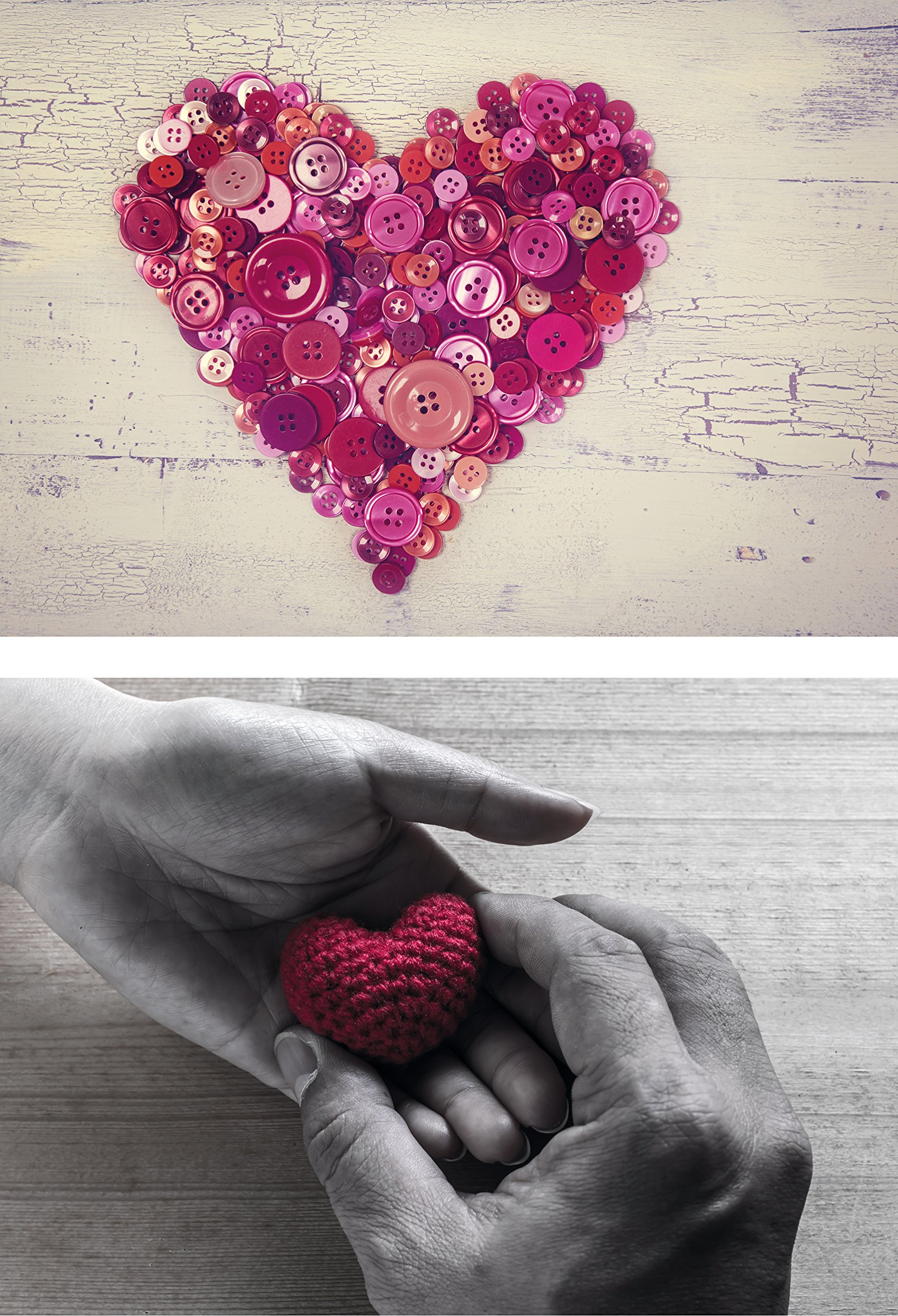 Set Di 50 Cartoline D'Amore | Cuori, Matrimonio, DIN A6 14.8x10.5cm - Foto 3