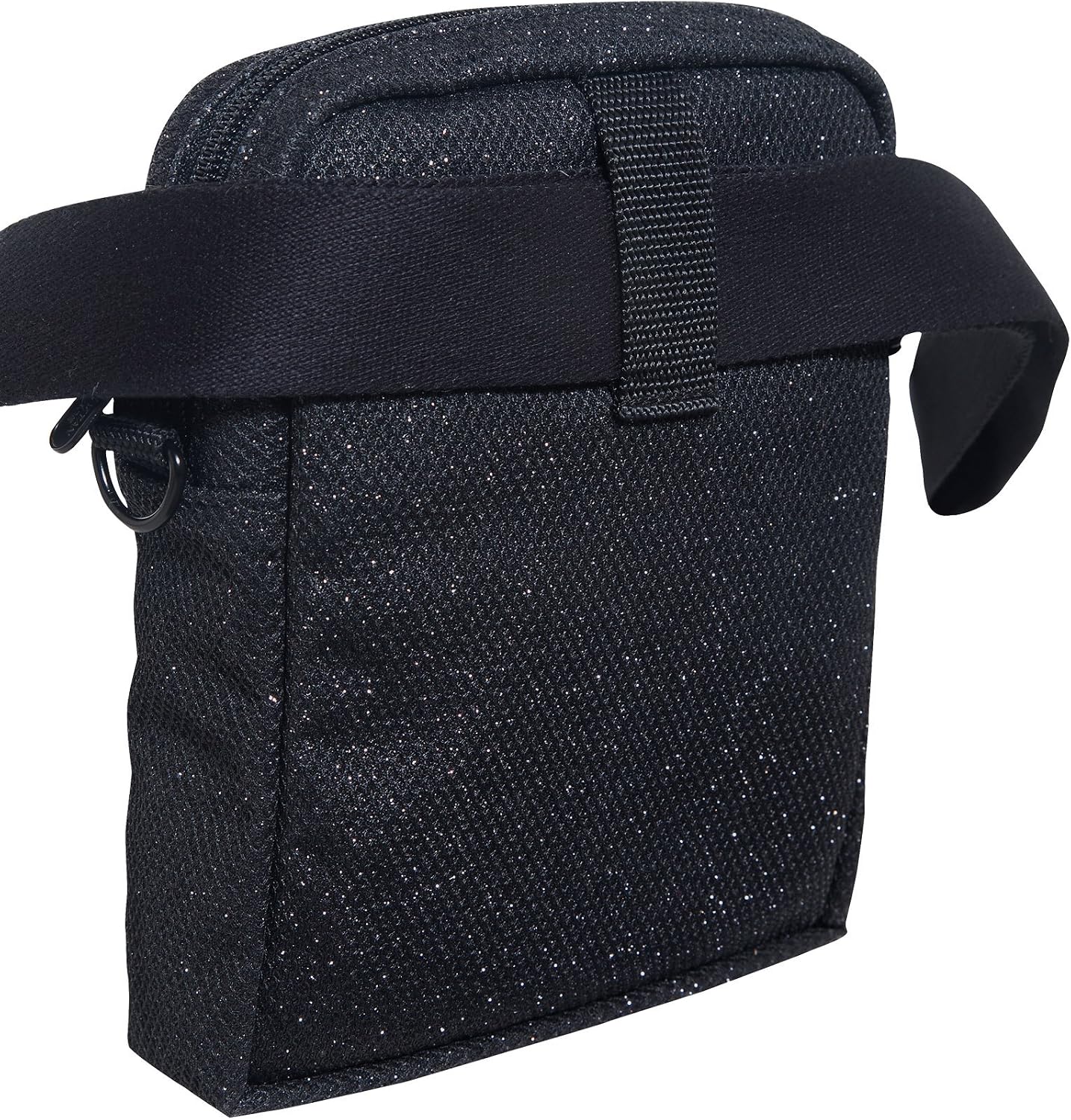Manhattan Portage Midnight City Lights Crossbody Bag 2-Way Glitter Midnight Fabric With Belt Loop & Adjustable Strap Travel & Daily Carry for Campus or Errands (Black)