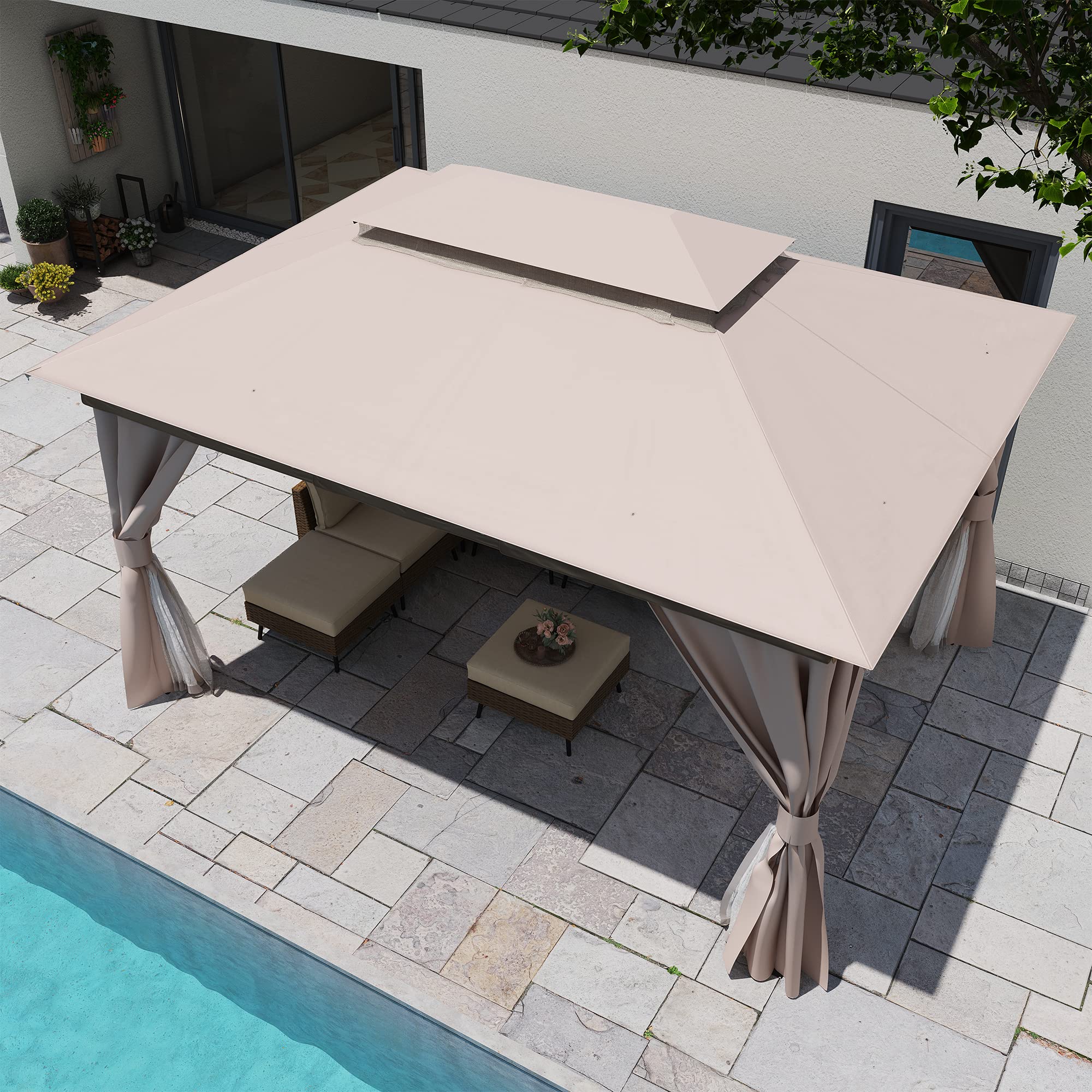Best Gazebo for Patio 2026: 5 Hardtop & Soft-Top Picks 2 LAUSAINTHOME LAUSAINT HOME 10'x13' Outdoor Gazebo, Upgraded Metal Frame Heavy Du — product photo