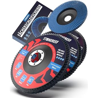 Serrated Discs 125 mm Set of 4 Roughing Discs Zirconia Corundum for Metal