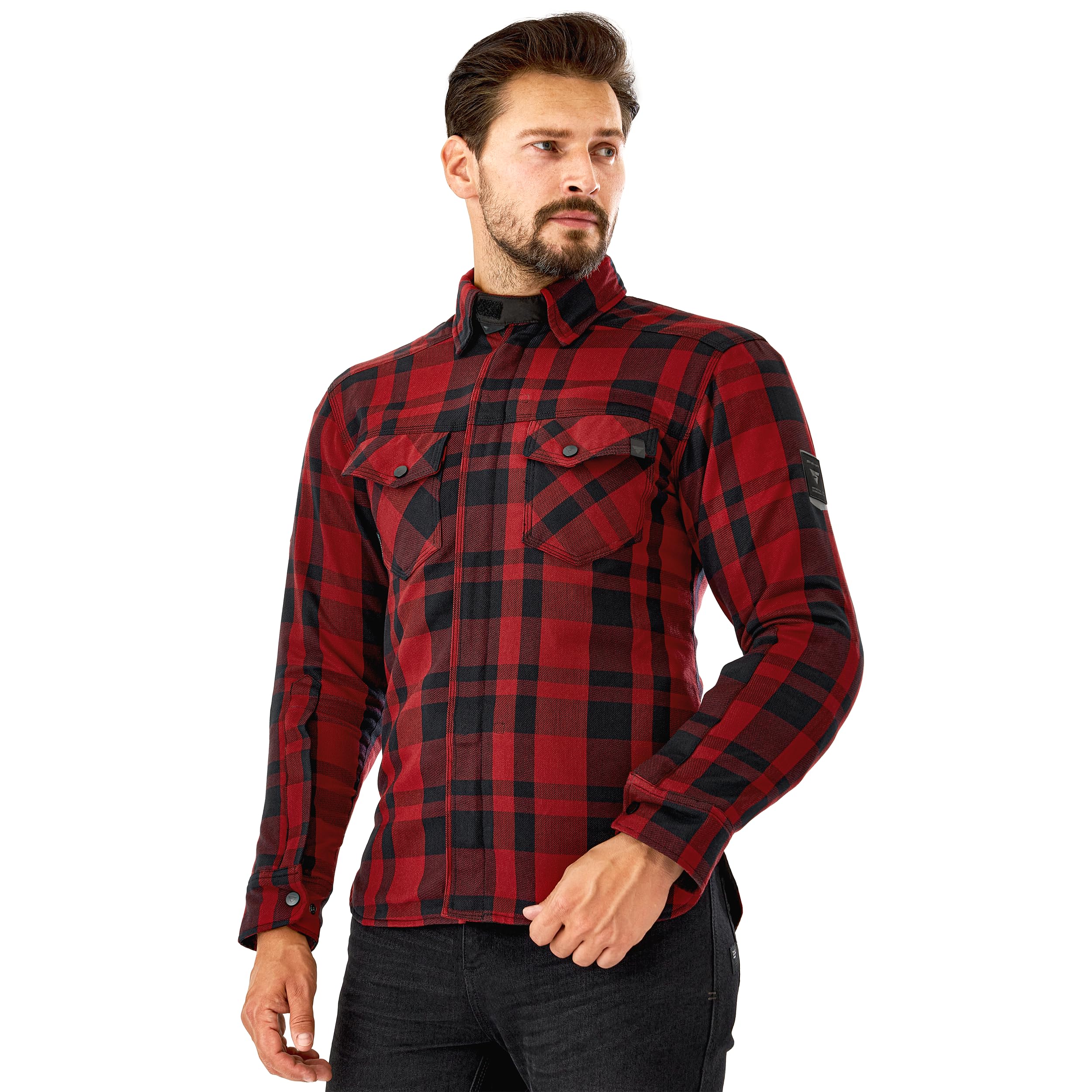 SHIMA RENEGADE 2 Camisa Moto Chaqueta Hombre Algodóncon FiberQL Aramida Protector