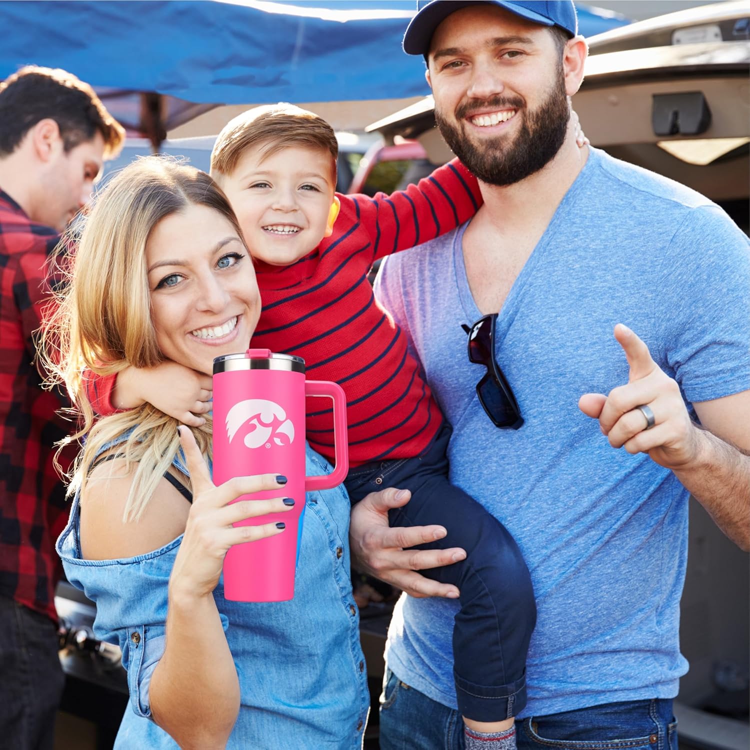 The Memory Company | Licensed NCAA 40oz Pink Game Day Tumbler with Team Logo - Image 7