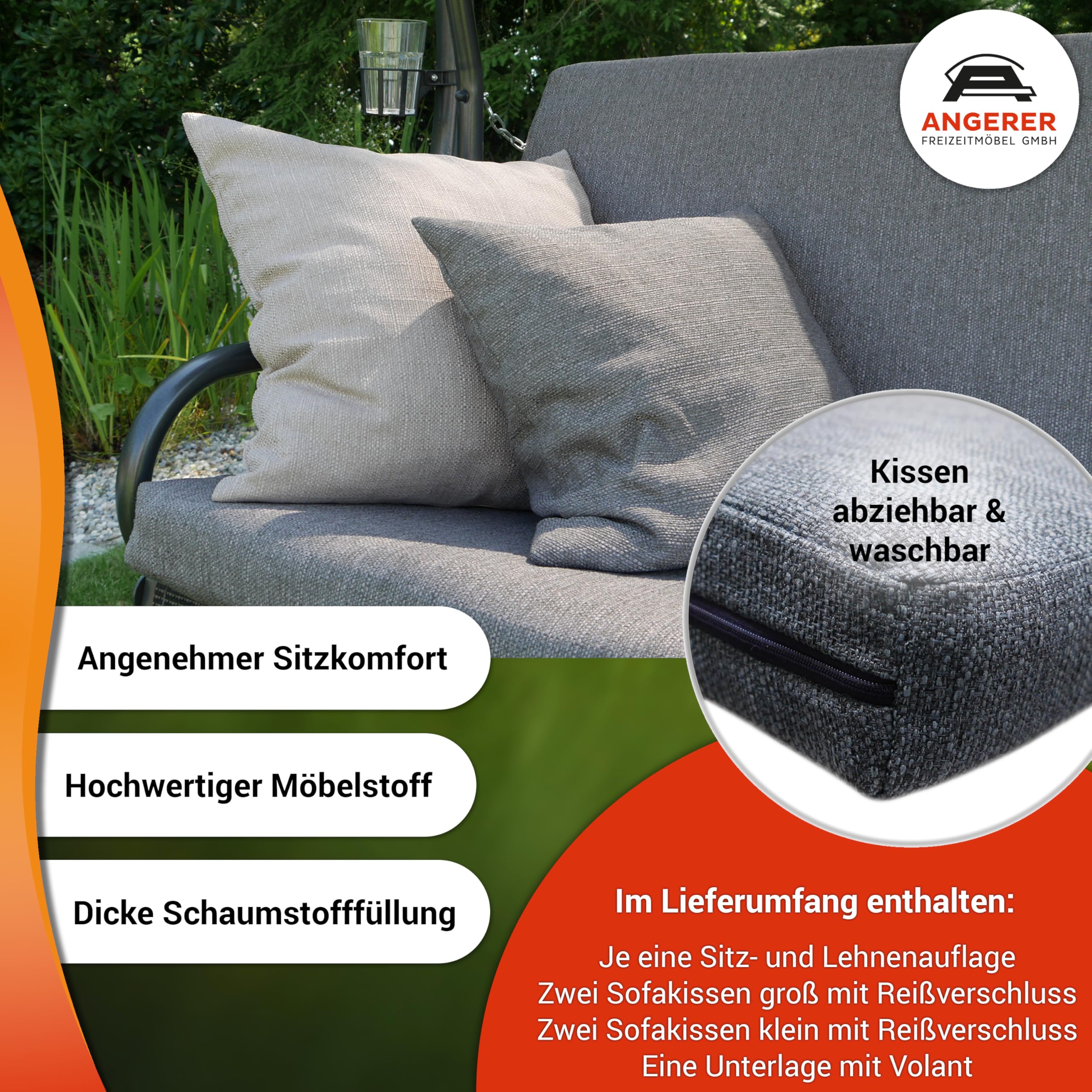 Angerer Drift Smart Dondolo 3 posti Design, Coffee