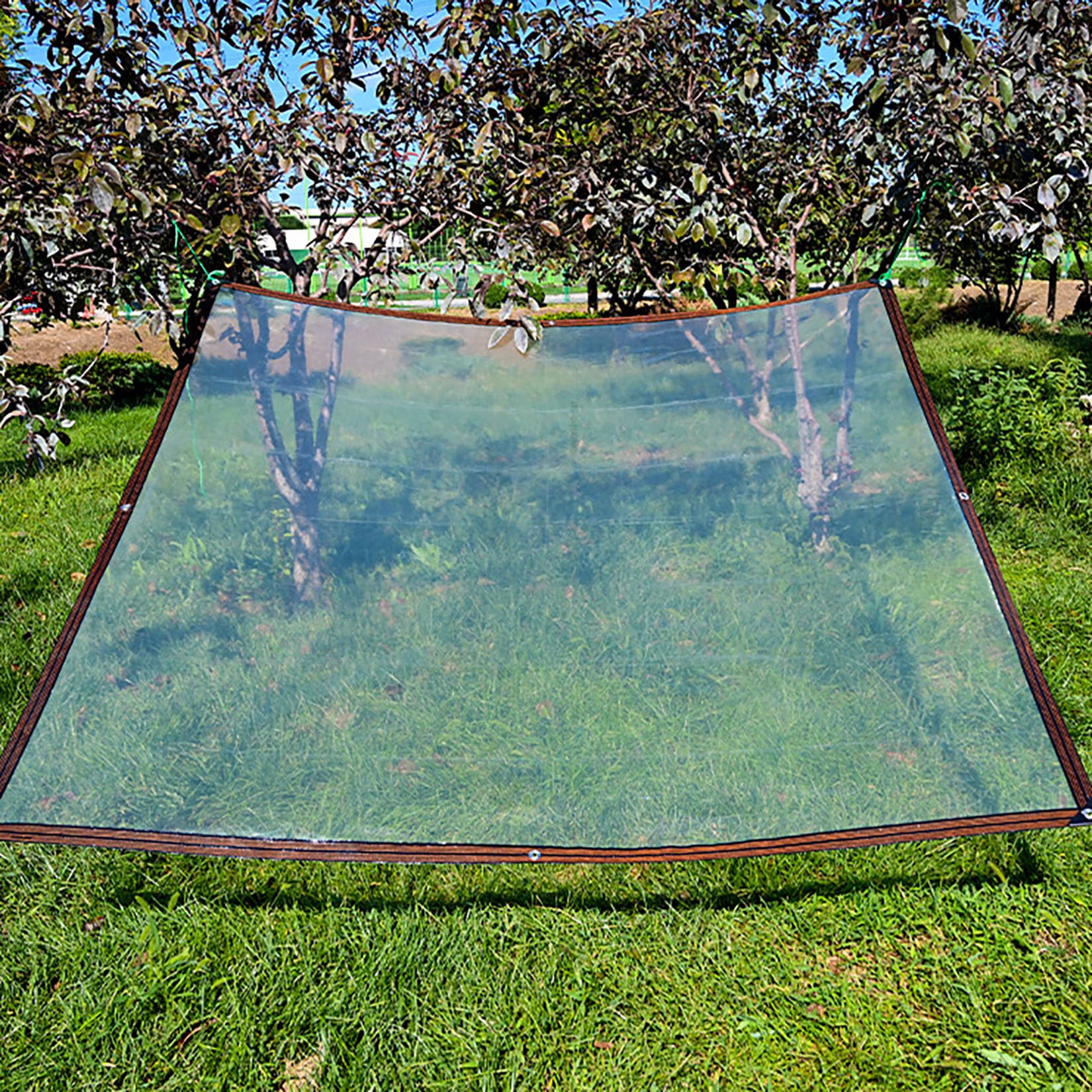 Lona transparente de PVC impermeable con ojales para proteger muebles de jardín