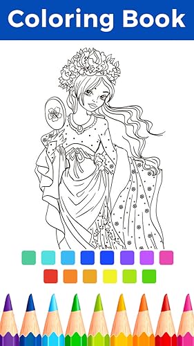 Cute Girls Coloring Book Dolls - Coloring Apps 2019