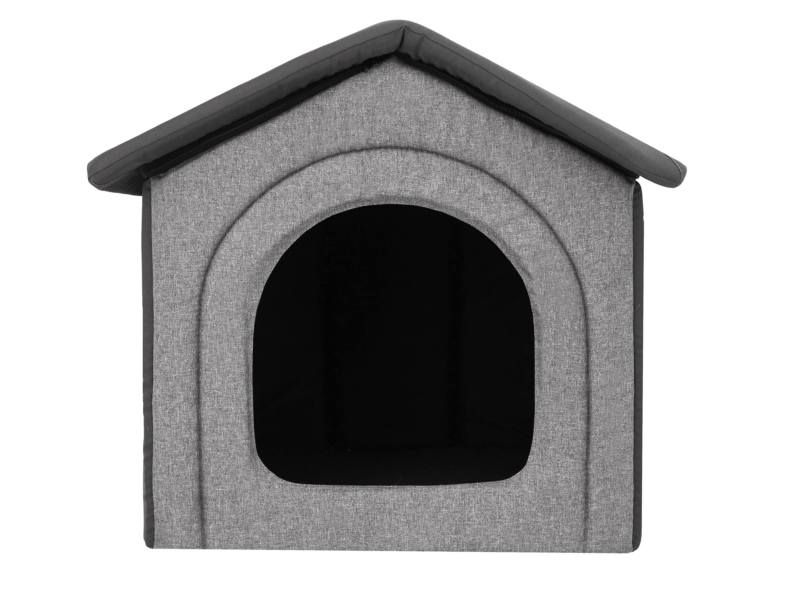 Caseta para Mascotas, Esquina para Perros, Zona de Descanso, caseta para Perros, caseta R4: 55 x 60 cm, Piedras ecológicas de Grafito + Grafito Oxford