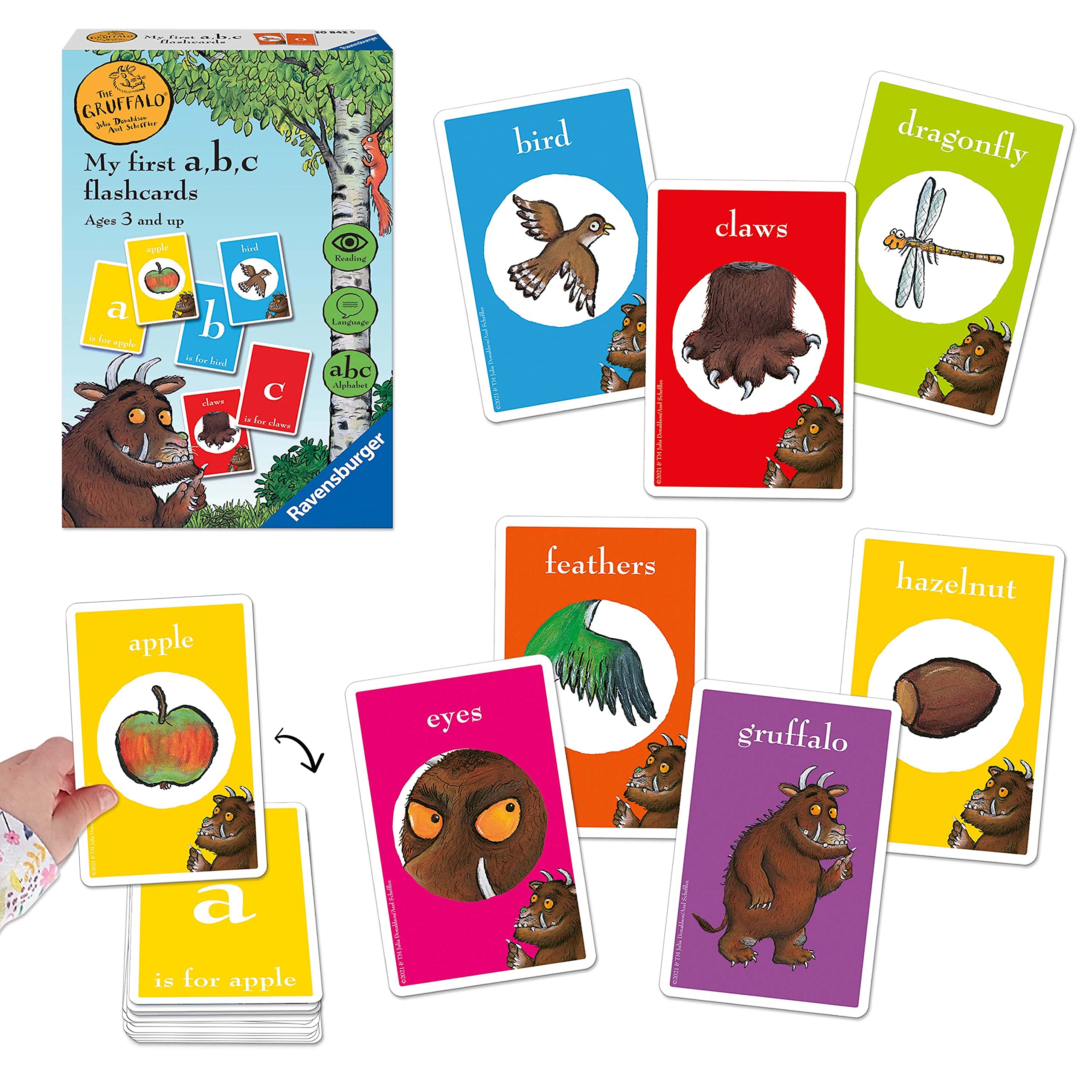 Ravensburger The Gruffalo My First Flash Card Game for Kids Age 4 Years Up - Ideal for Early Learning, Object Recognition, Alphabet, Reading and Spelling