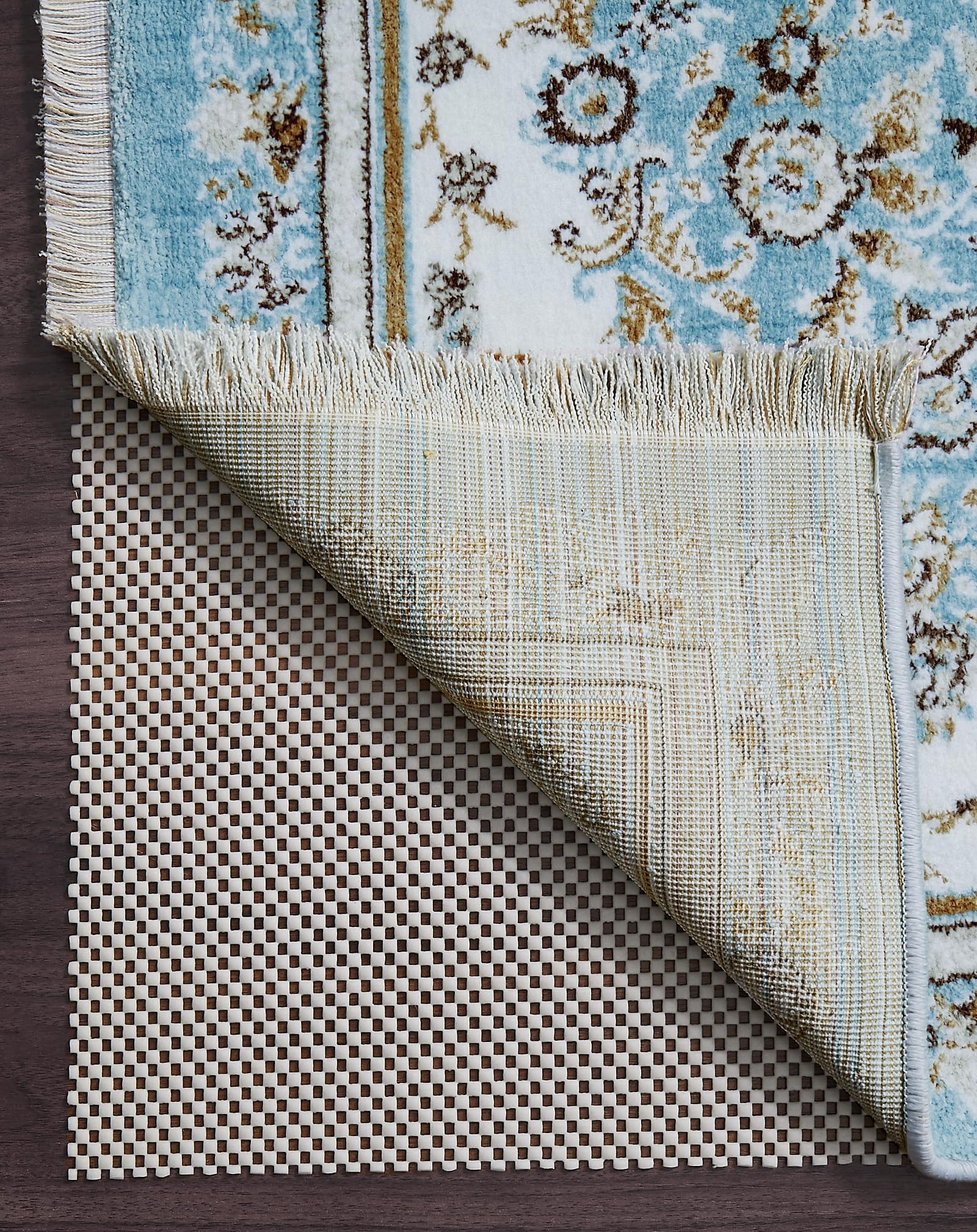 Veken 9x12 Ft Rug Pad Gripper for Hardwood Floors, Non Slip Rug Pads for Area Rugs, Thick Rug Grippers for Tile Floors, Under Carpet Anti Skid Mat, Keep Your Rugs Safe and in Place