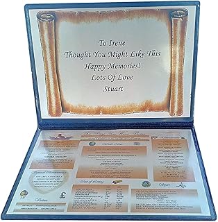 PERSONALISED DAY YOU WERE BORN BIRTHDAY GIFT FOLDER - For any date back to 1900! (Scroll Greeting) Ideal for any Birthday inc.18th, 21st, 30th, 40th, 50th, 60th, 70th, 80th, 90th, 100th