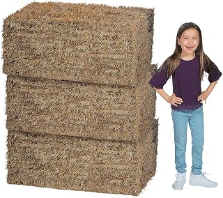 Fun Express Collapsible Faux Hay Bales, Bulk 3 Pc