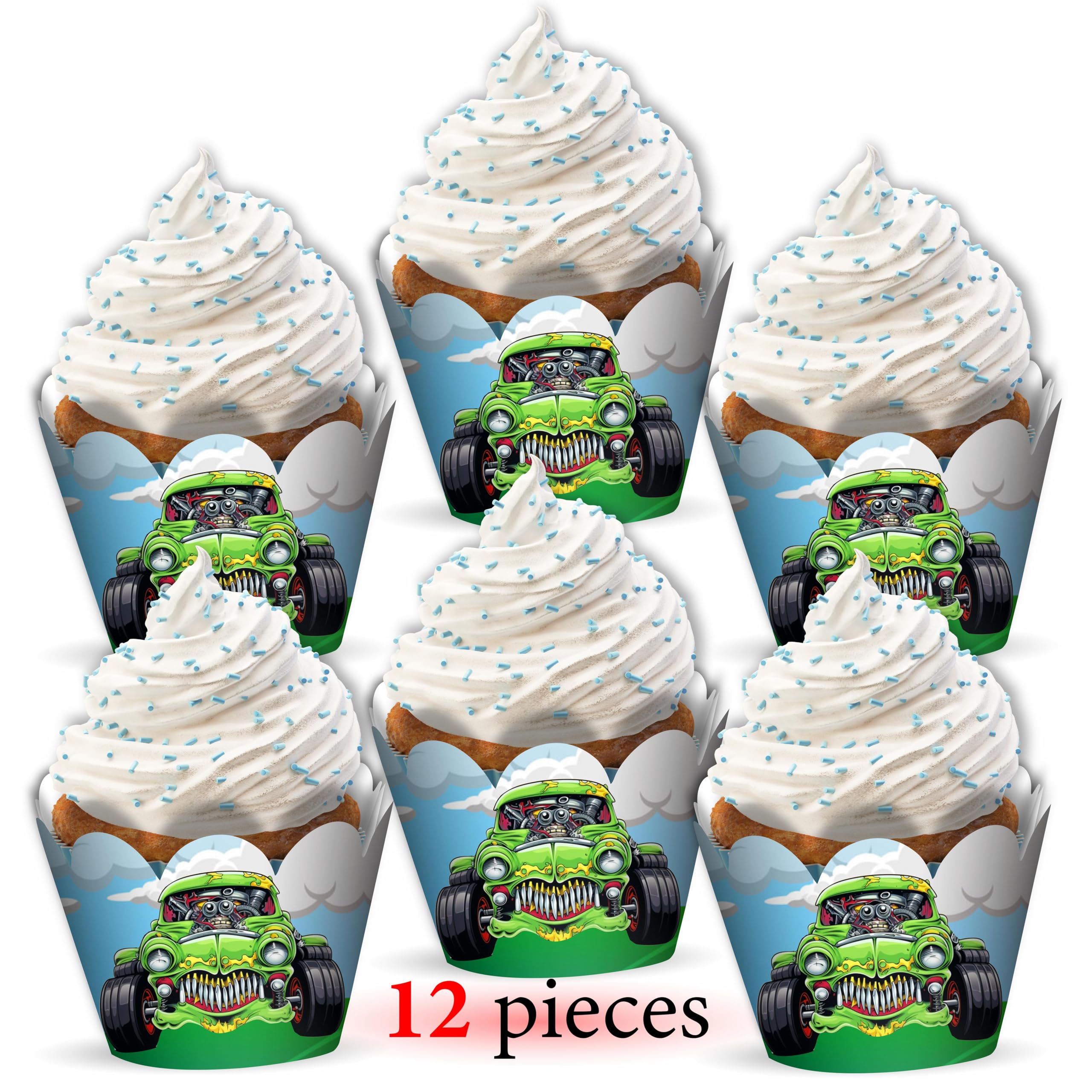 Seyal® Monster Truk Cupcake wrapper, Seyal Monster Truk Cupcake Wrapper, Small - Image 2
