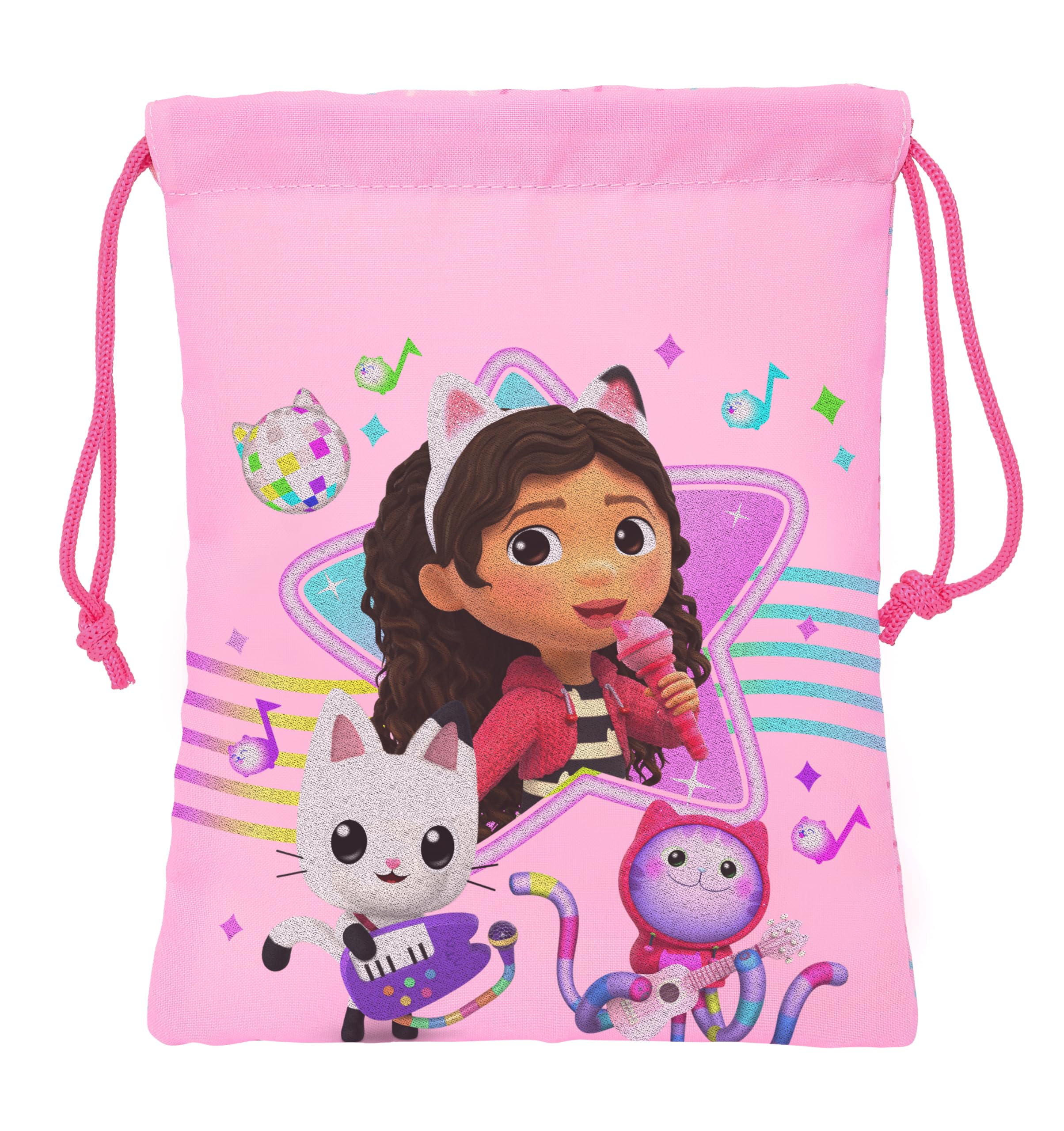 Sac isotherme Gabby's Dollhouse Safta pochette repas enfant rose pour goûter et maternelle