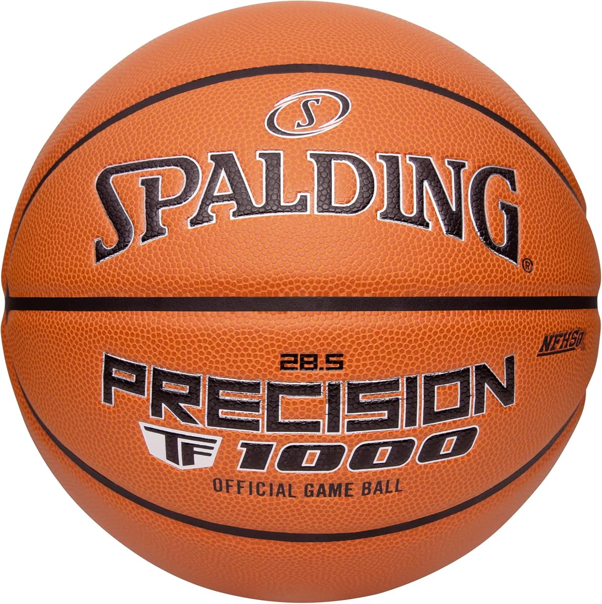 Balón de juego oficial Spalding Precision TF-1000 NFHS, baloncesto interior