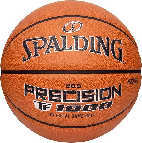 Miniatura 8 de Spalding Precision TF-1000 Indoor Game Basketballs, Dry Grip Microfiber Composite Cushioned Cover, High School Approved