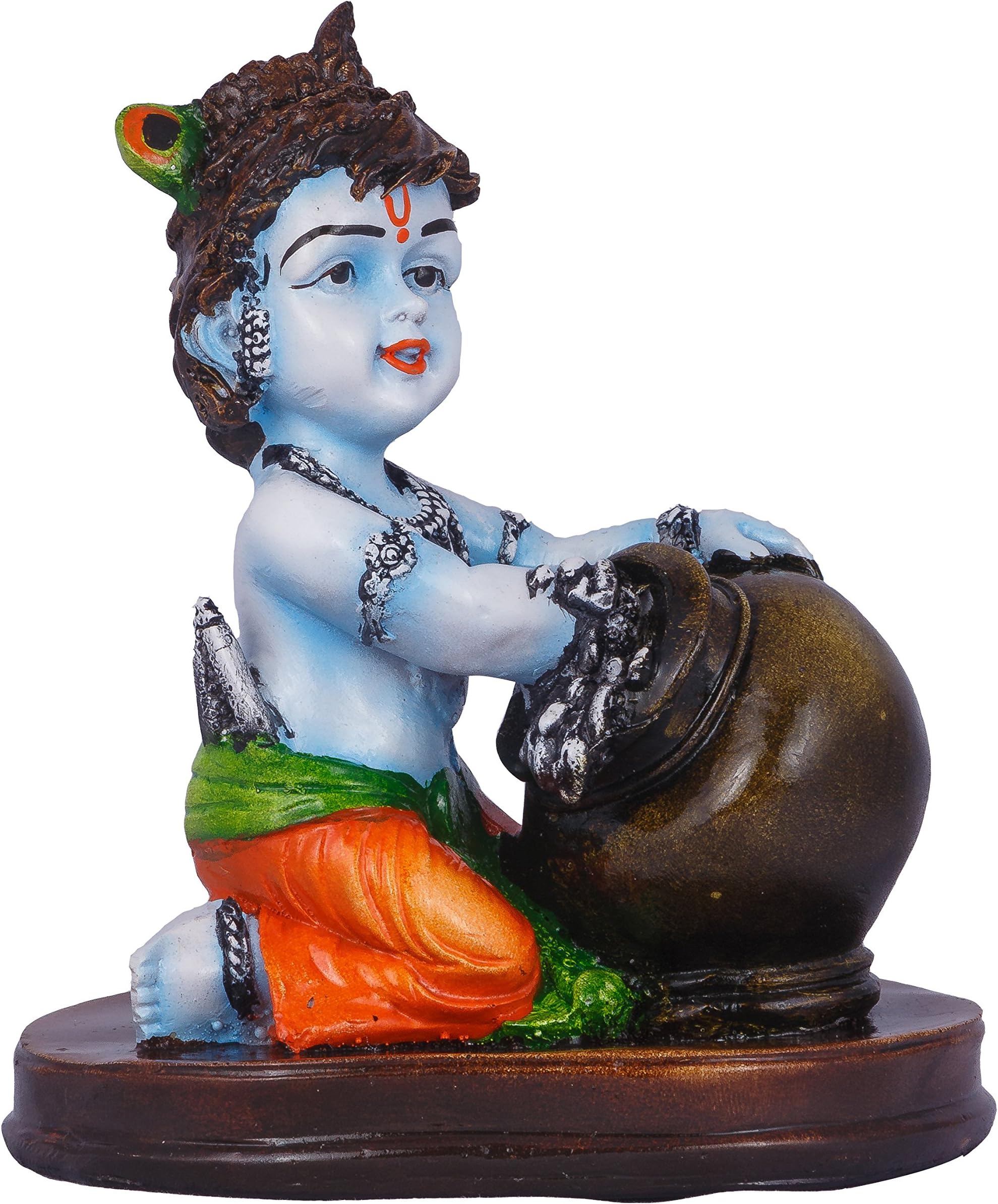 India Polyresine Bal Krishna Eating Makkhan Idol