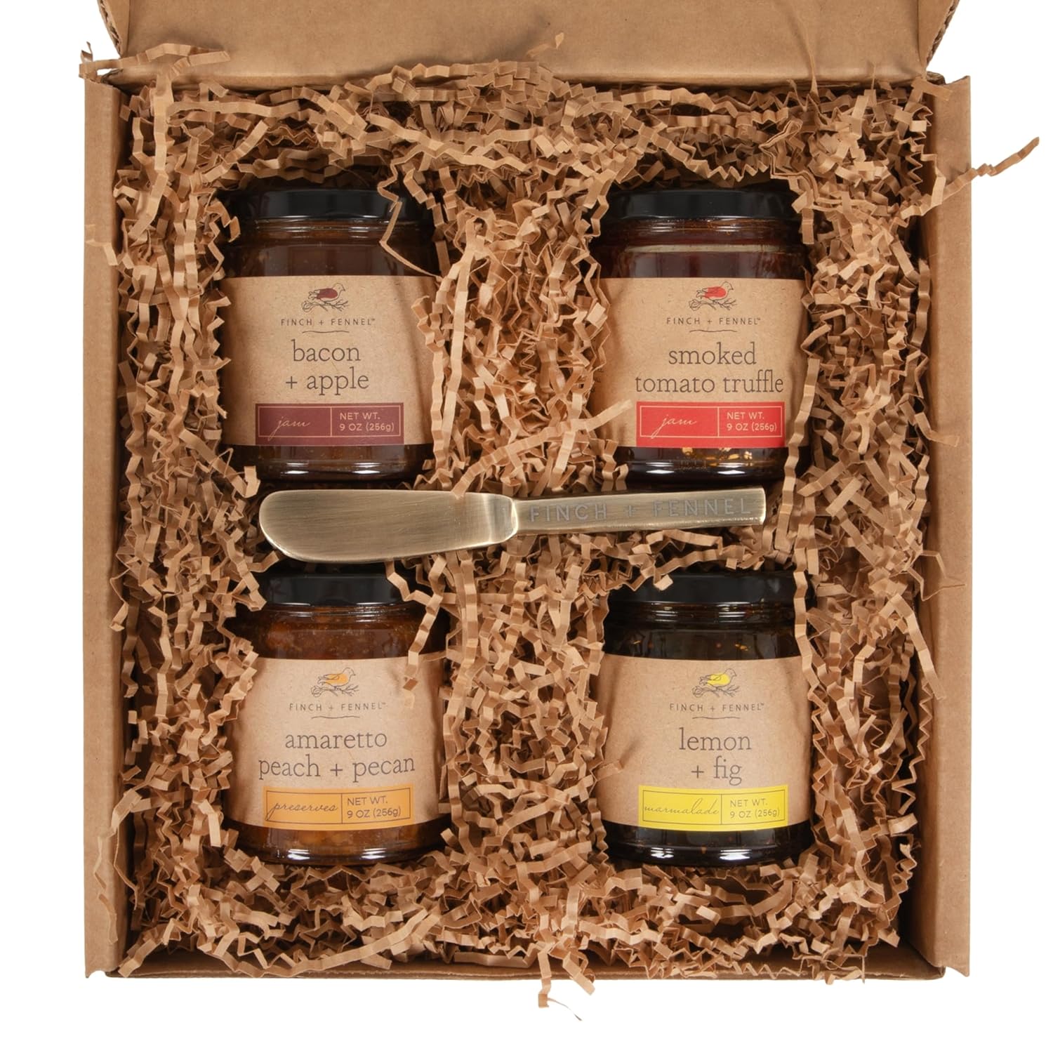 Finch + Fennel 5 Piece Jams & Jellies Sampler Pack Gift Box