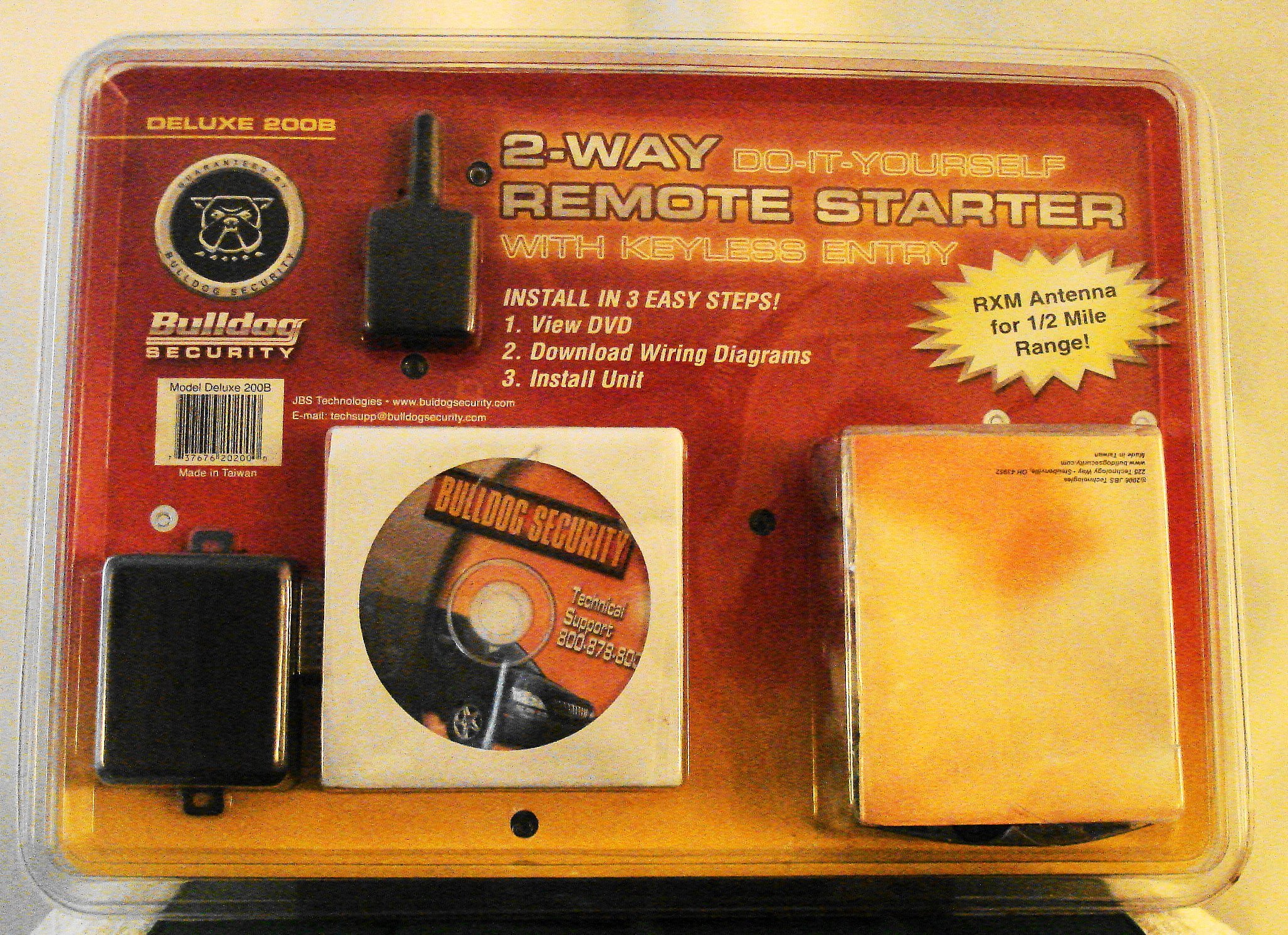 Amazon.com: Bulldog Security 2-Way Do-it-Yourself Remote Vehicle Starter  with Keyless Entry & 1/2 Mile Range : Automotive