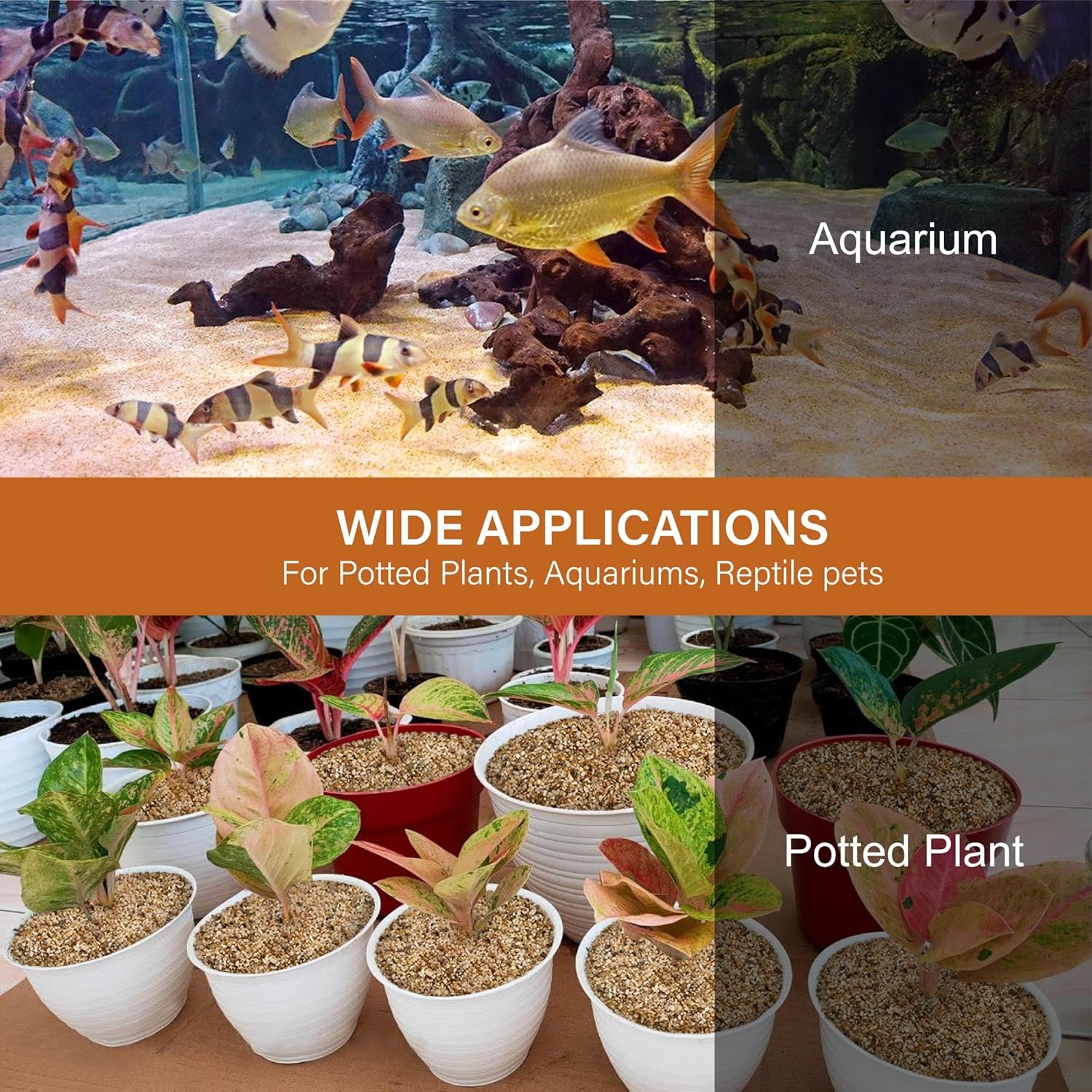 NUPICK 1mm Horticultural Sand for Plants, 20lb Coarse Sand for Landscaping, Desert Silica Horticultural Grit for Succulents & Cactus, Decorative Gravel for Aquariums, Gold Grit for Bonsai, Vase