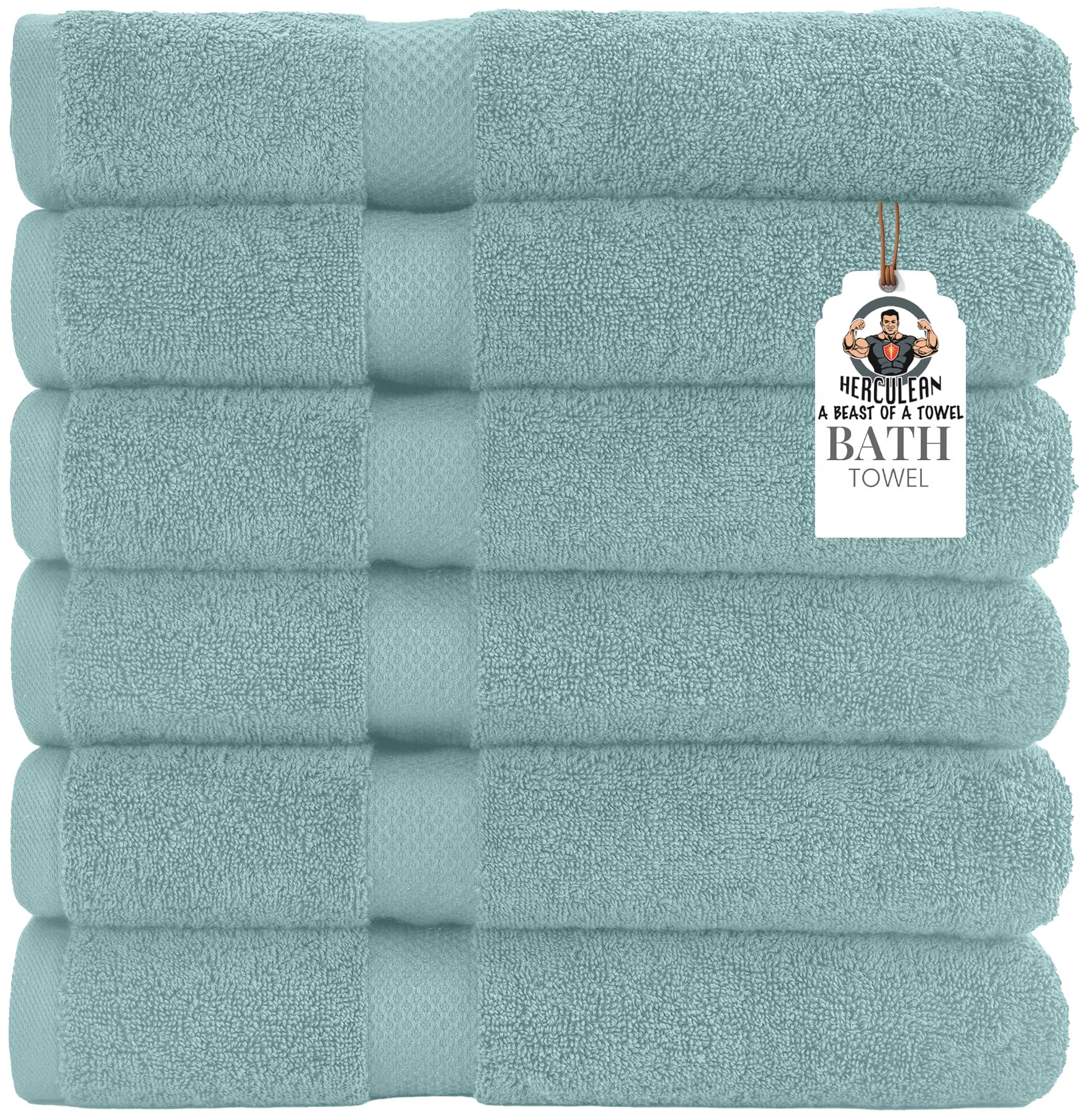 HERCULEAN Premium Bath Towels 6-Pack