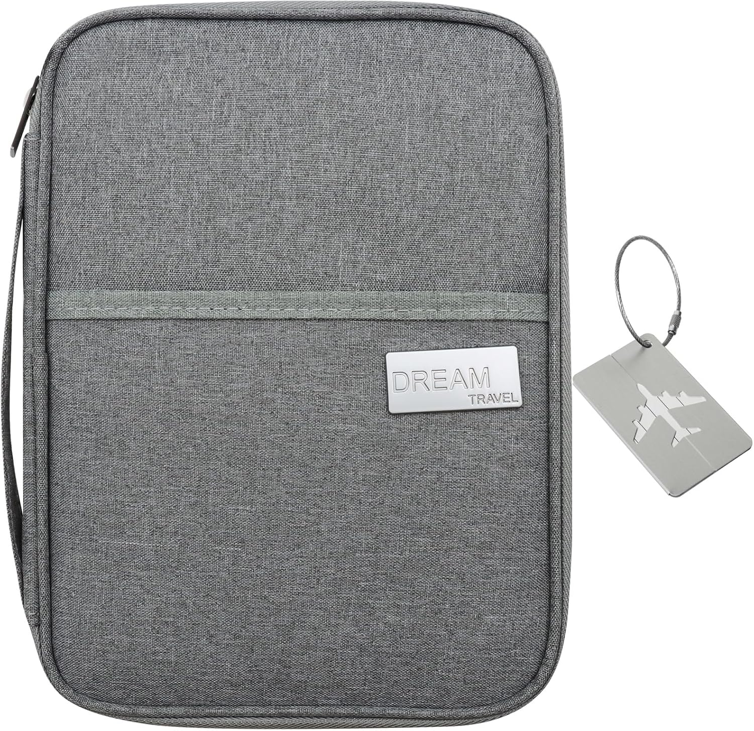 VEGCOO Passport Holder Travel Wallet, Waterproof Enlarged Travel Document Holder Unisex with Same-Color Luggage Tags, Travel Wallet Organizer for Passports, Air Tickets, ID Cards, Money, Keys (Grey) VEGCOO Passport Holder Travel Wallet, Waterproof Enlarged Travel Document Holder Unisex with Same-Color Luggage Tags, Travel Wallet Organizer for Passports, Air Tickets, ID Cards, Money, Keys (Grey)