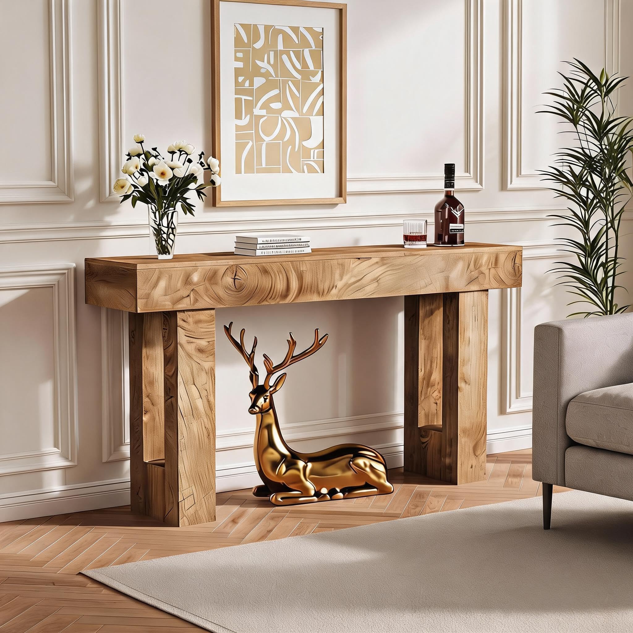 GarveeMore Console Table 160cm Behind Sofa Table