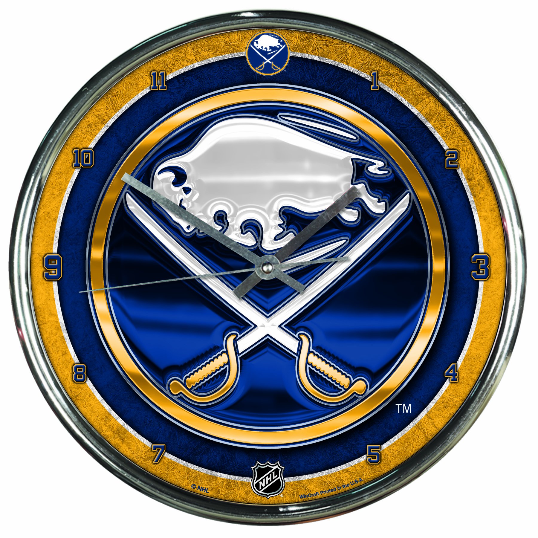WincraftNHL Chrome Clock, 12" x 12"