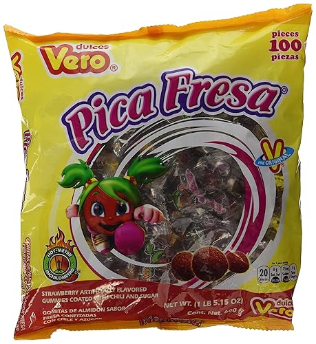 Vero Pica Gomas - Gomitas de sabor chile caramelo mexicano 100 piezas 1 libra 515 onzas