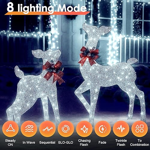 Miniatura 3 de Luces de Navidad impermeables IP67 para árbol de Navidad con 8 modos, tira de luces para exteriores con temporizadores y función de memoria, luz de