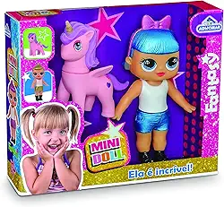 Boneca Mini Dolls Lol Fantasy com Unicórnio, ADIJOMAR