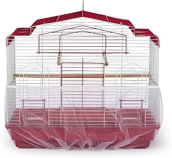 Prevue Pet Products Mesh Bird Seed Catcher with Elastic Band - White