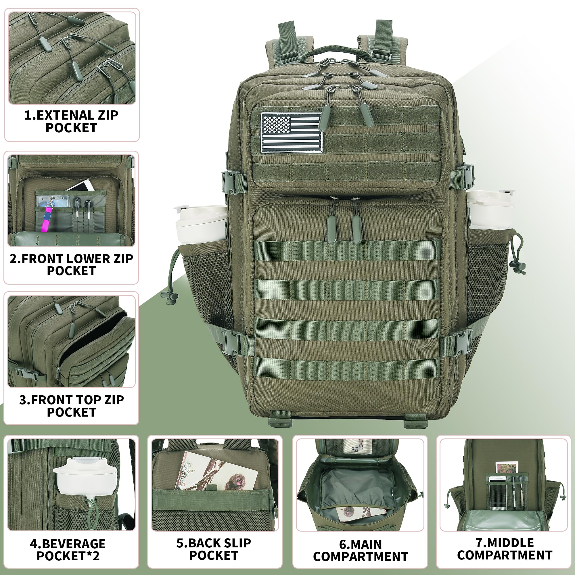 Lovelinks21 1321 1321 Unisex Erwachsener (Packung mit 1), Militärgrün, L