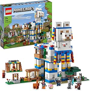 LEGO Minecraft Il Villaggio dei Lama, Casa Giocattolo da Costruire con Animali della Fattoria, Idee Regalo di Compleanno, Giochi Creativi per Bambini e Bambine da 9 Anni Fan del Videogioco 21188