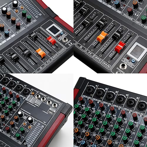 Miniatura 3 de TC-Home 8 canales alimentados mezclador profesional mezcla amplificador 16DSP TRS USB Bluetooth grabación casera