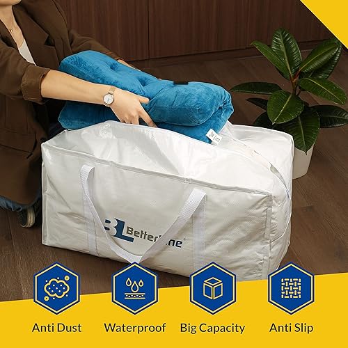 Miniatura 7 de Bolsa de almacenamiento y mudanza resistente, 29 x 13 x 15 pulgadas con asas reforzadas, soporta hasta 65 libras, resistente al desgarro y al agua,