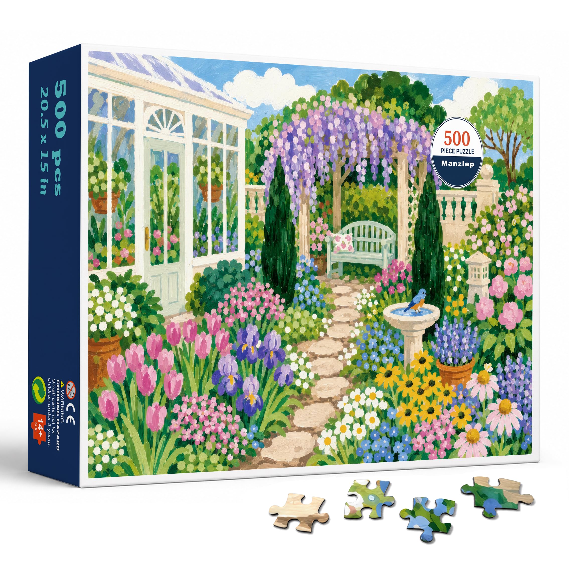 Manzlep Garden Arbor 500 Piece Puzzle for Adults & Teens