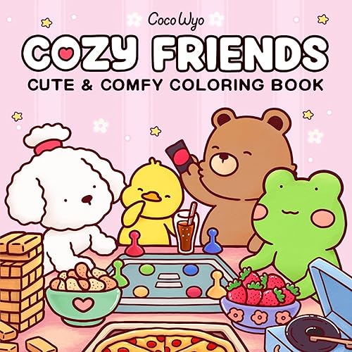 Cozy Friends: Coloring Book for Adults and Kids - Paperback