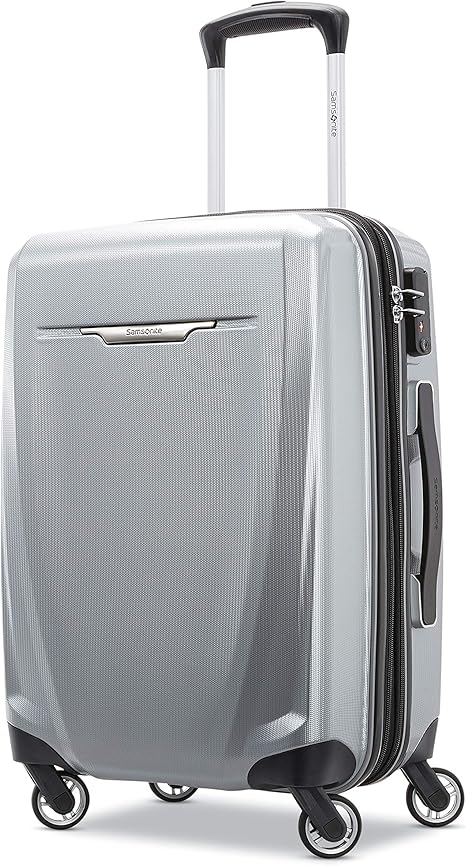 review Samsonite Winfield 3 DLX Hardside Expandable Luggage with Spinners, Carry-On 20-Inch, Silver