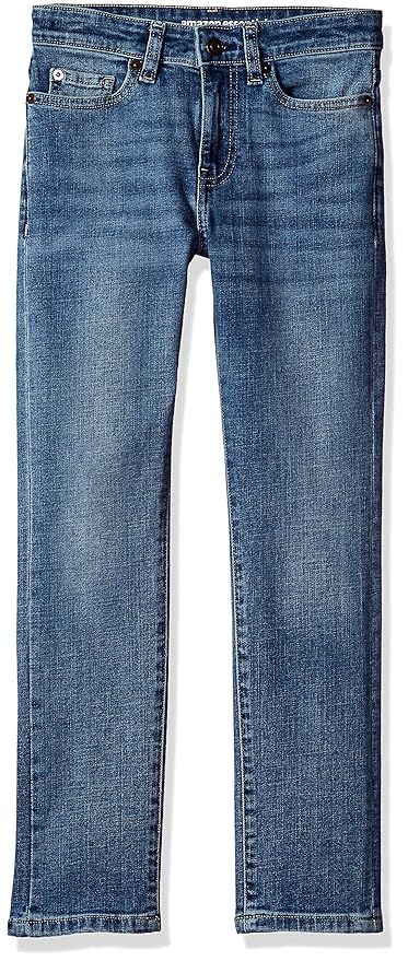 Amazon Essentials Boys' Stretch Slim-Fit Jeans, Light Wash, 7
