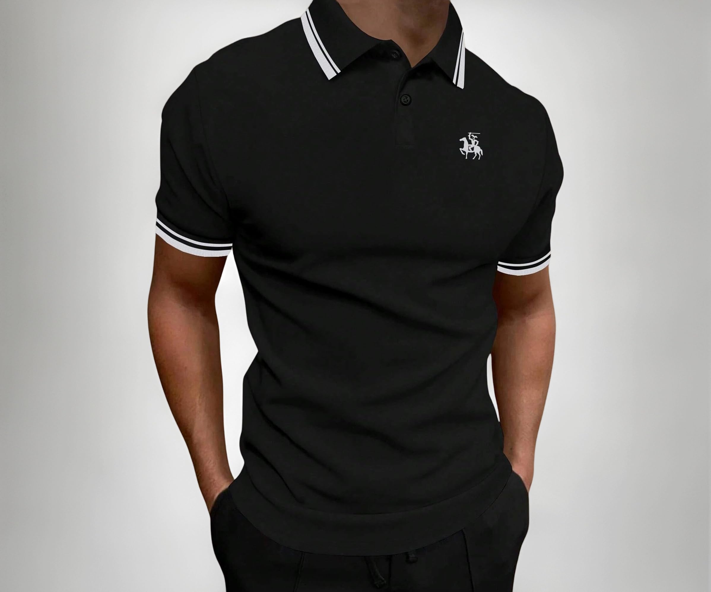 Lymio Men Polyester Regular Fit Polo T-Shirt (Polo-11-13)