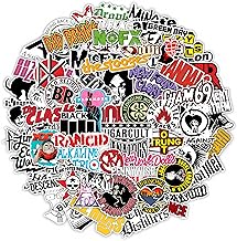 BulbaCraft 81Pcs Large Punk Stickers, Punk Rock Stickers, Band Decals, Metal Decals, Gifts for Women & Men