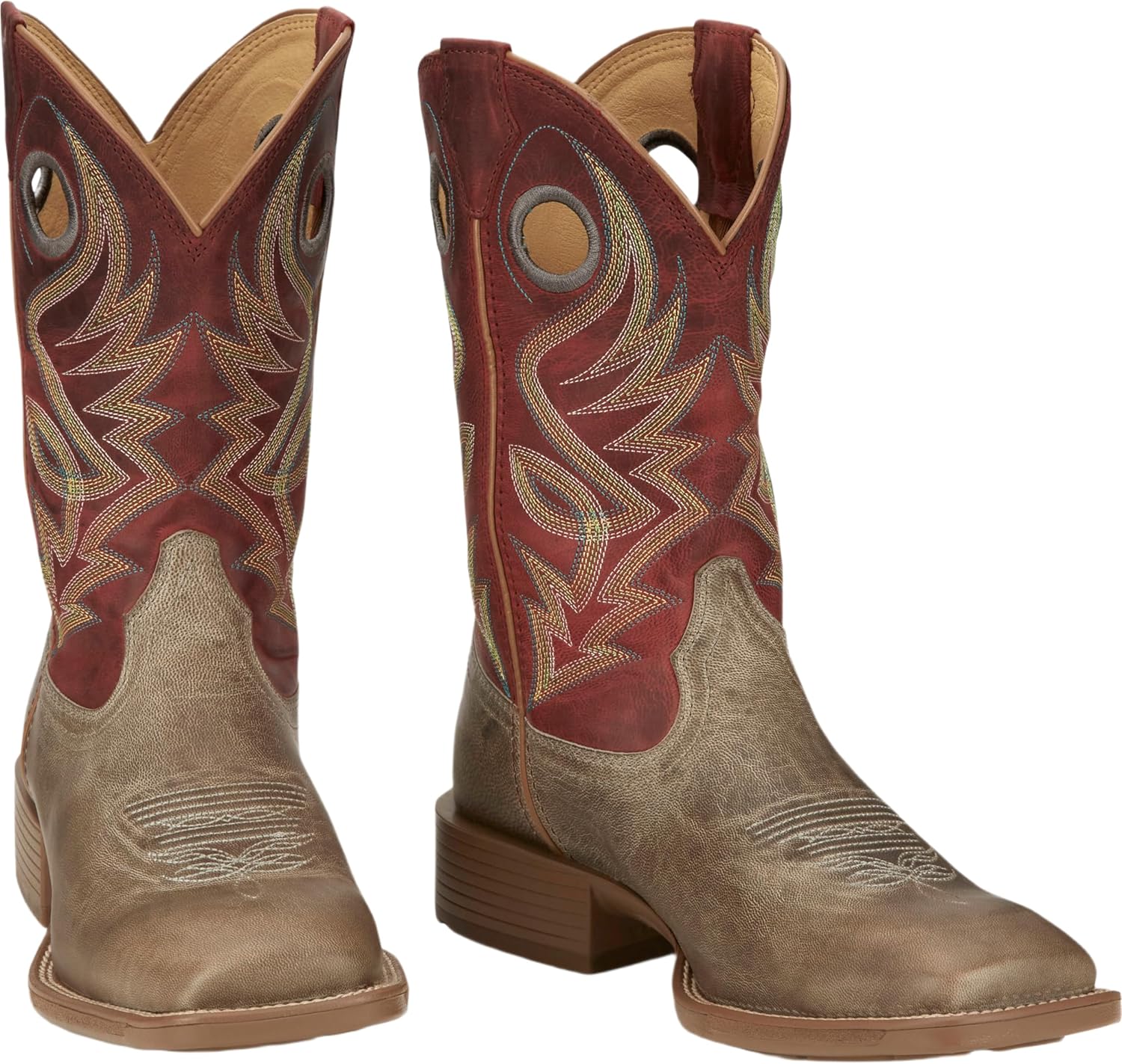 Justin Pickett 11" Western Men's Boots, Classic Premium Full Grain Leather, Ortholite Removable Insole, DuraCloud Rubber Outsole