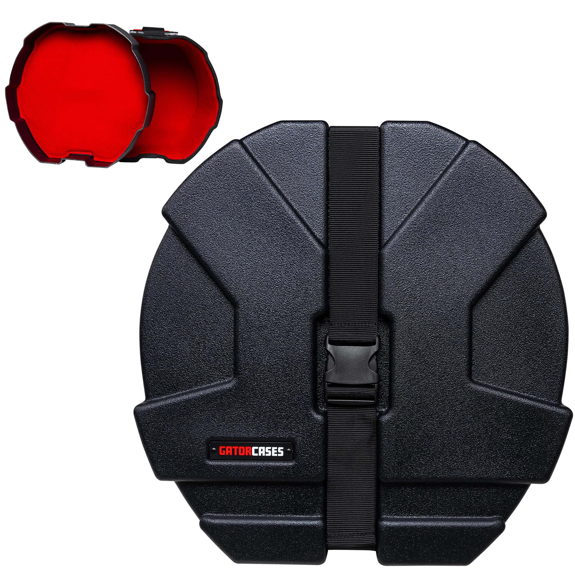 GATOR CASES – Custodia rigida per timpano 14" x 12", costruzione roto-molded, imbottitura in microvelluto, impilabile, resistente agli urti e alle intemperie (GPC1412)